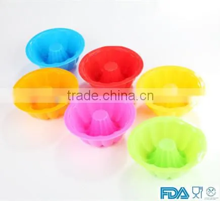 FDA & LFGB Silicone Cake Baking Moulds/ Silicone Muffin Tray