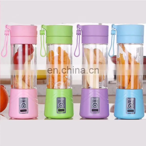 Fruit Juicer Popular USB Blender Juicer Mini Electric Portable Rechargeable Travel High Quality 380ml 6 Blades photo-2