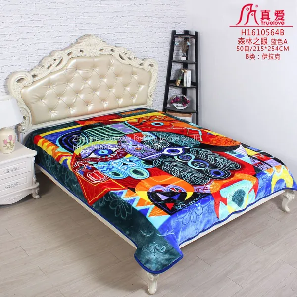 Truelove Animal Flower Korean Mink Polyester Raschel Winter Bedding Blanket photo-5