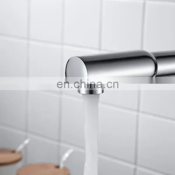 Dual Handle Cold/Hot Brass Kitchen Faucet Chrome Plated Kitchen Faucet photo-5