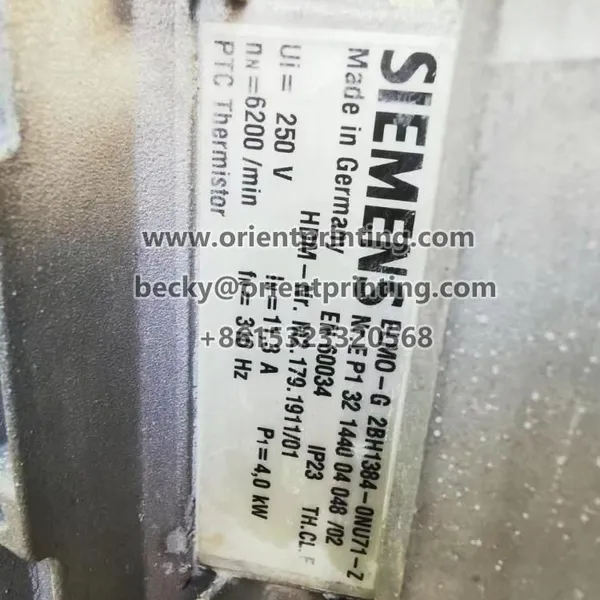 M2.179.1911 Оригинальный нагнетательный вентилятор ELMO-G 2BH1384-ONU71-Z Heidelberg SM102 CD102 Детали для офсетной печати