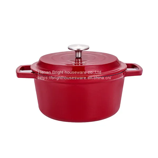 Facoty Supplier New Design Enamel Cast Iron Cookware Thermal Casserole Dish Pot Dutch Oven Enamel Cast Iron Stock Pot