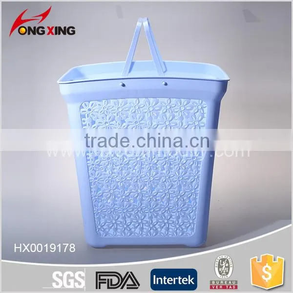 New Home Plastic Rectangular Laundry Basket Tall Hamper & Lid photo-2