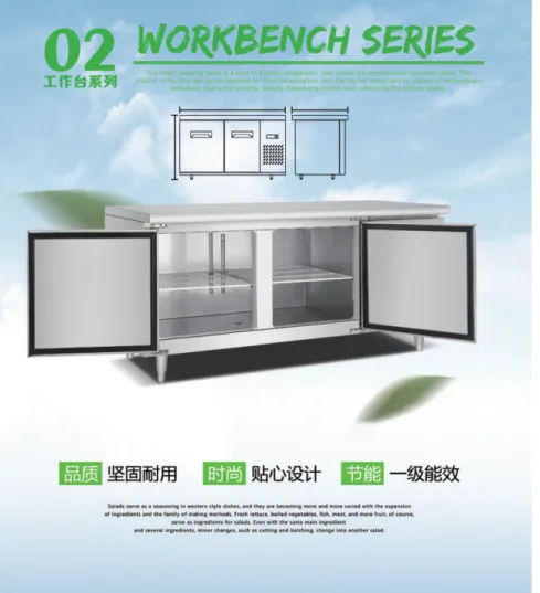 Stainless Steel Fresh-Keeping Workbench Kitchen Food Fresh Keeping Fridge Refrigerated Table