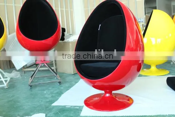 Replica Fiberglass Cashmere Eero Aarnio Oval Ball Chair/bubble Chair With Aluminum Alloy Epidermis photo-5