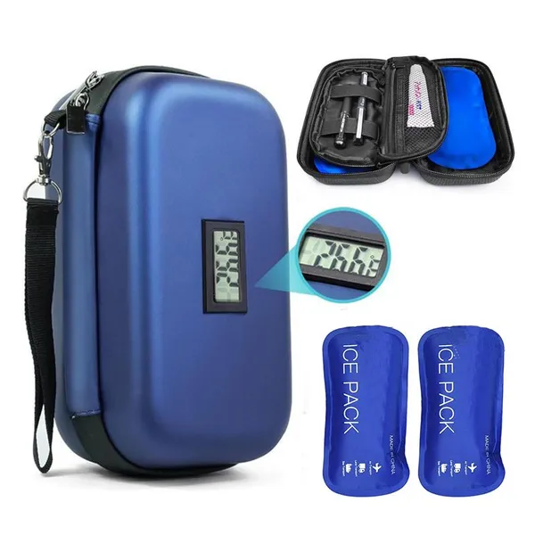 Portable Diabetic Storage Cooler Bag With Temperature Display