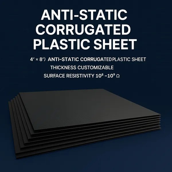 Anti-static ESD Corrugated Plastic sheet 4 X 8