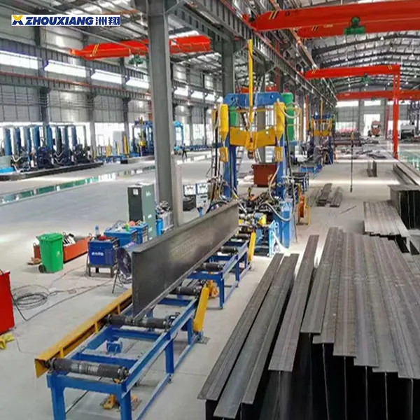New Zhouxiang Steel Construction Automatic H Beam Assembly Welding Straightening Manufacturing Machine With 1 Year Warranty