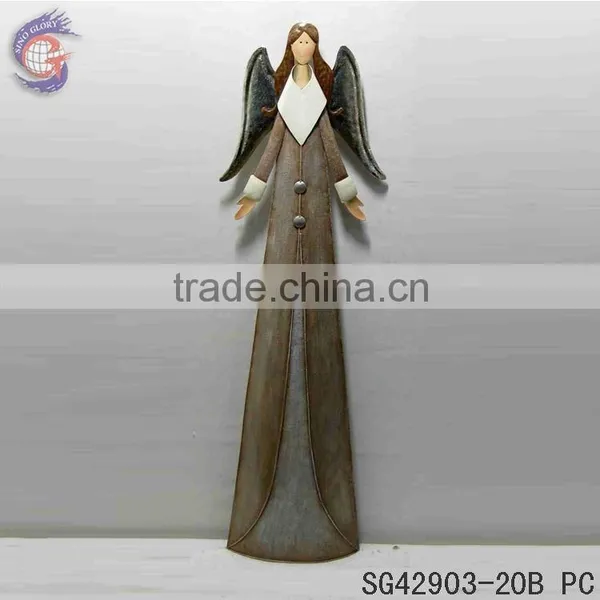 Large Angel Statues With Rusty Metal Guardian Angel Statue photo-2