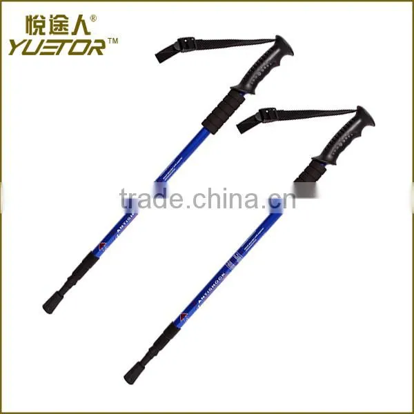 Inner Lock Shock Resistant Adjustable Aluminum Trekking Pole Hiking Stick Supplier's Choice photo-3