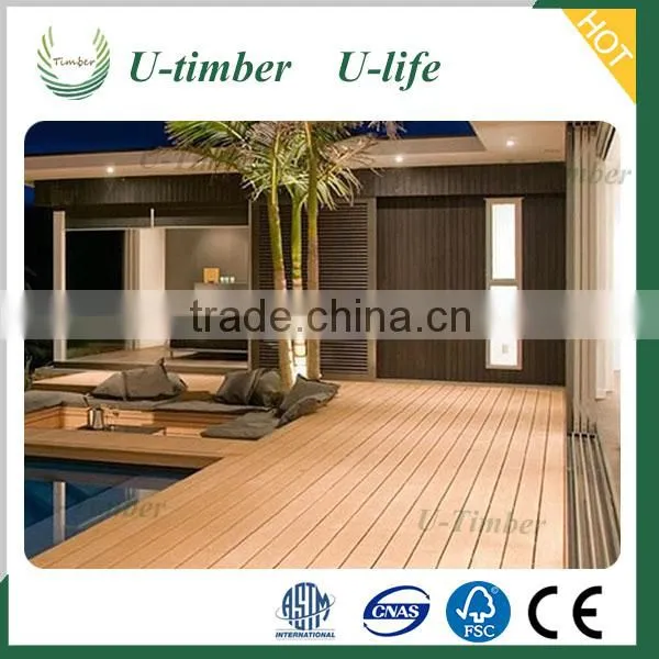 Composite Plastic Lumber Decking Floor Anti-slip for Outdoor, Terrace, Gallery WPC photo-3