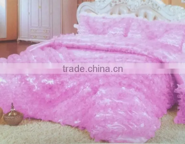 2016 New Design 100% Polyester Satin 4Pcs Bedding Set photo-4