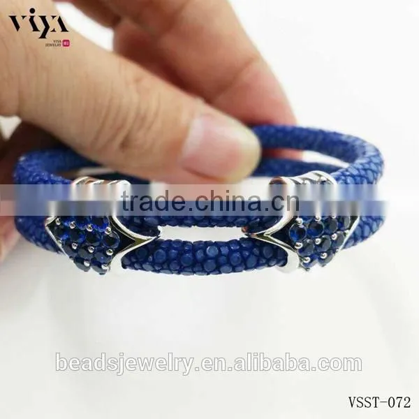 2016 Fashion Design For Men Sterling Silver 925 Plated Modern Design Python/ Stingray Bracelet For Watch Lover photo-3
