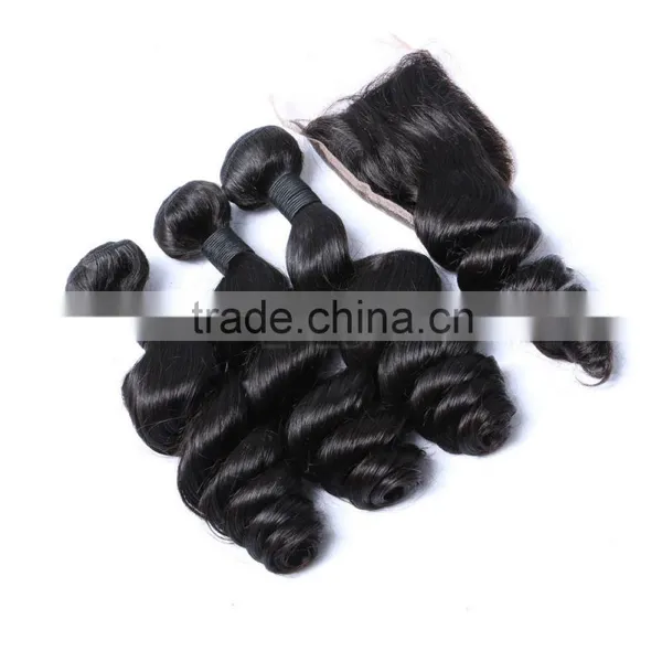 Peruvian Hair Overnight Shipping Hair With Frontal Closure Loose Wave Frontal photo-5