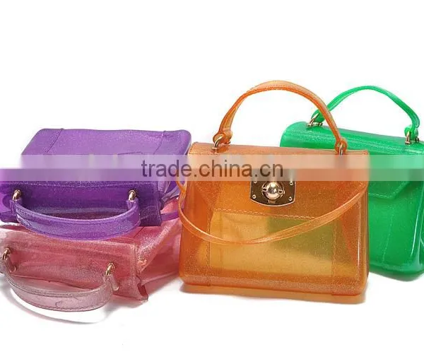 Silicone Cosmetic Bag Jelly Womens Purses/colorful Wallets Lady Bag photo-2