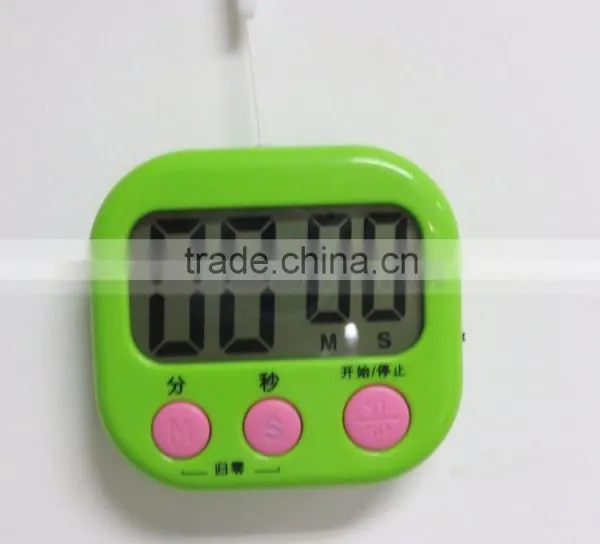 2.9 Inch LCD Big Screen AAA Battery Countdown 4 Color Digital Kitchen Timer photo-2