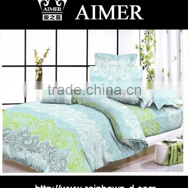 50%cotton50%polyester Pigment Printed Bedding Sets/bed Sheet/quilt Cover/pillow Case/trade Assurance