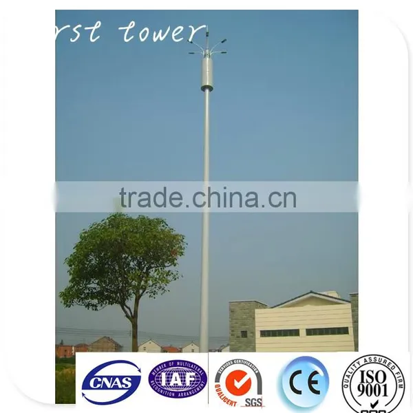 Hot Dip Galvanized Monopole Microwave Gsm Antenna Tower photo-2