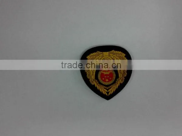 Factory Price Custom Gold Bullion Shoulder Embroidered Patch photo-6