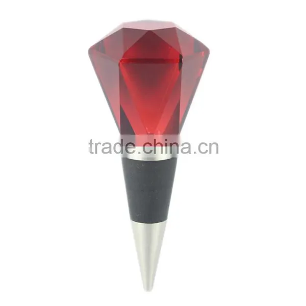 Diamond Cut Crystal Wine Bottle Stoppers photo-4