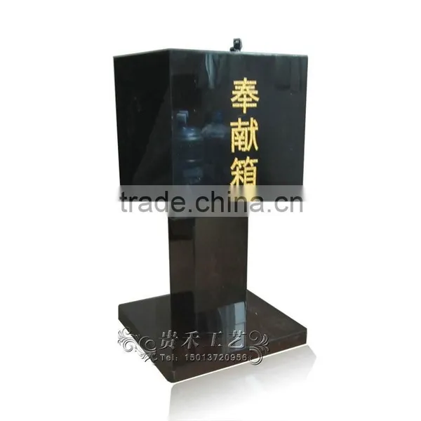 GH-RJ005 Black Acrylic Donation Boxes With Lock,modern Black Donation Box photo-5