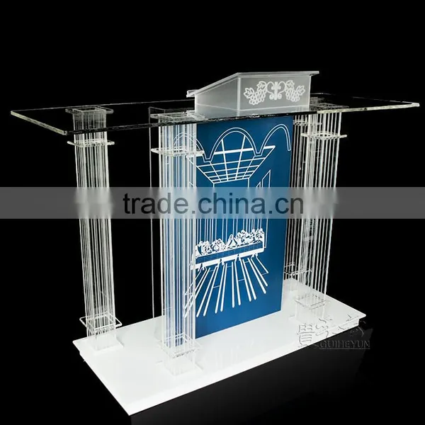 Factory Wholesale Glass Lectern Stand Clear Acrylic Podium photo-6