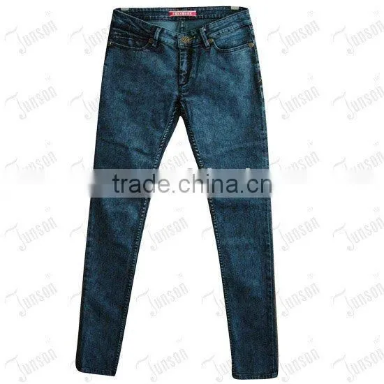 Lady's Denim Jeans JS-10925# DK Blue