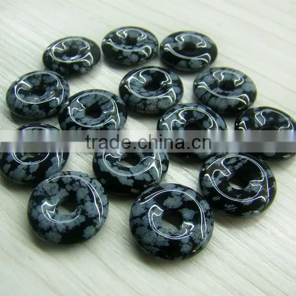 Snowflak Donut for Pendent , Donut Beads photo-3