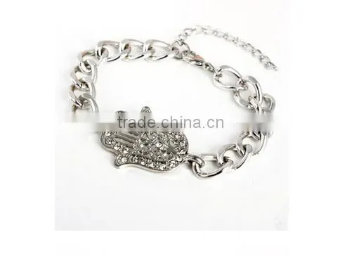 >>New Arrival SW16550 Promotion Rhinestone Hamsa Fatima Hand Bracelet/ photo-2