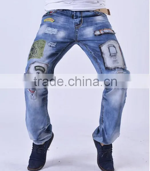 High Quality New Fashion Designer Jeans Men Distrressed Casual Denim Mens Jeans photo-5