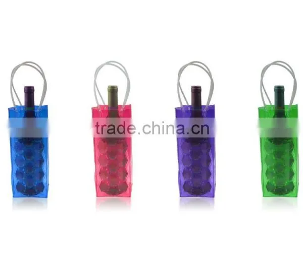 Decorative Pink PVC Wine Bottle Cooling Bag photo-6