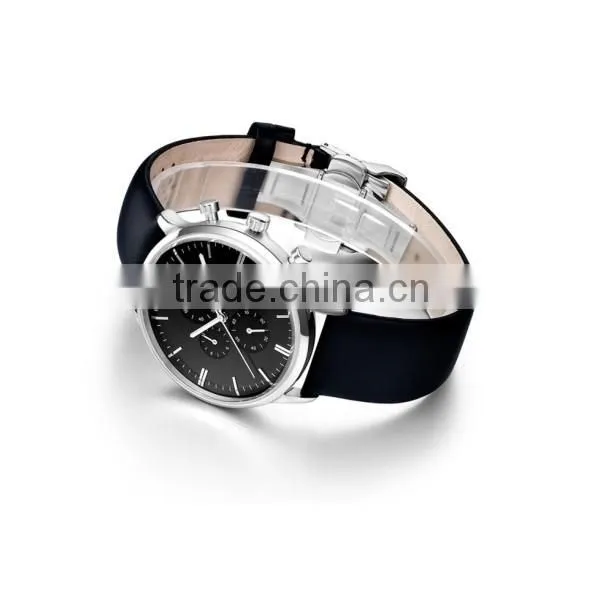 Three Eyes Six Hands Calendar Japan Movt Quartz Watch Stainless Steel Back photo-3