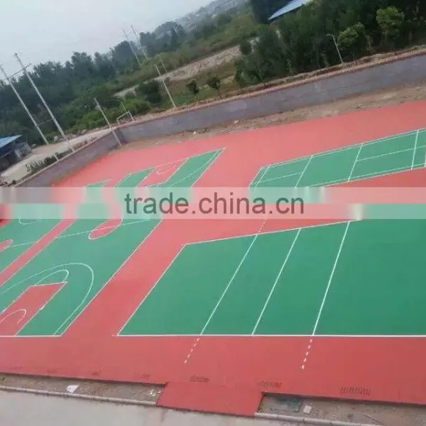 ITF Certified Silicone PU Court Surface for Stadium Volleyball/Basketball/Tennis/Badminton Court photo-2