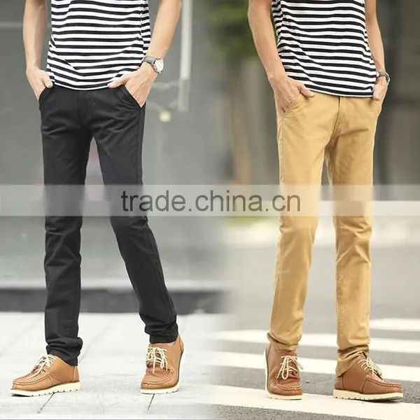 2014 New Style Wholesale Men Chino Pants Slimming - Clothing Brands Label Mans Street Chino Pants - Business 100% Cotton Casual photo-2