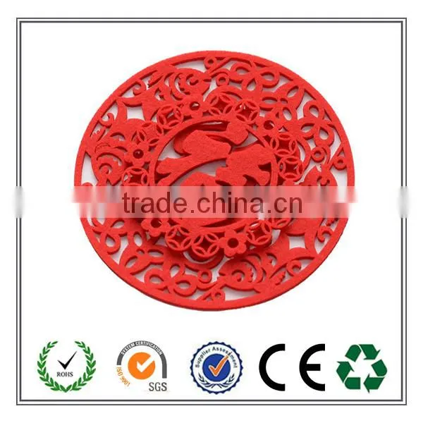 Best Selling Products Promotion Gift New Year Round Felt Coaster