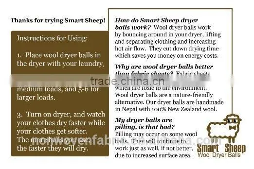 100% Eco Friendly Organic New Zealand Wool Dryer Balls Quality Choice photo-5