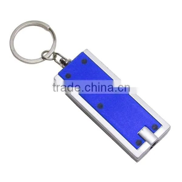 Promotional Gift Cheapest PVC LED Mini Keyring Flashlight With Branding photo-2