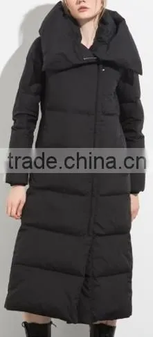 Ladies Cold Winter Down Feather Hooded Jacket
