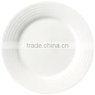 Super White Emboss Ceramic Serving Plate Platter Wedding Plate photo-5