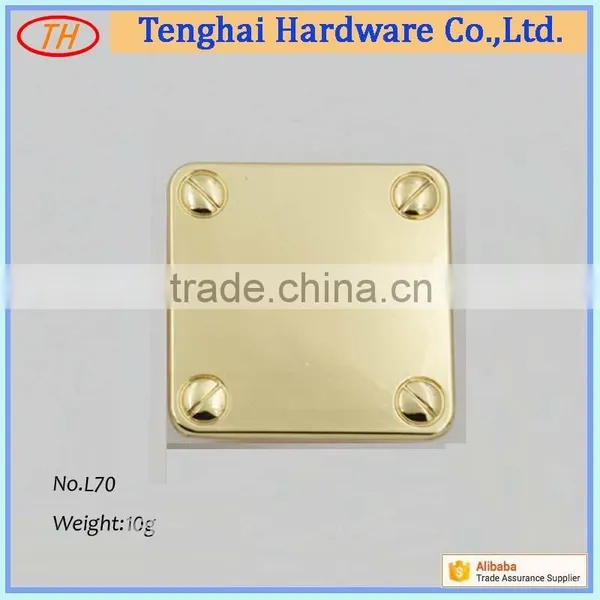 China Manufacturer Square Metal Plate Tag for Purses & Backpacks