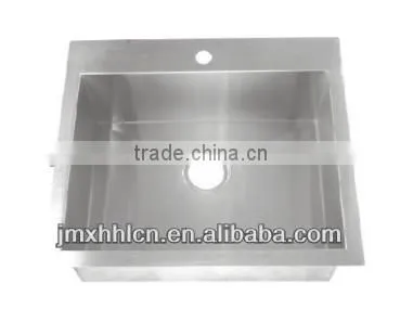 2015 Hotsell Cheap 25"x22" Handmade Stainless Steel Kitchen Bathroom Inset Sink