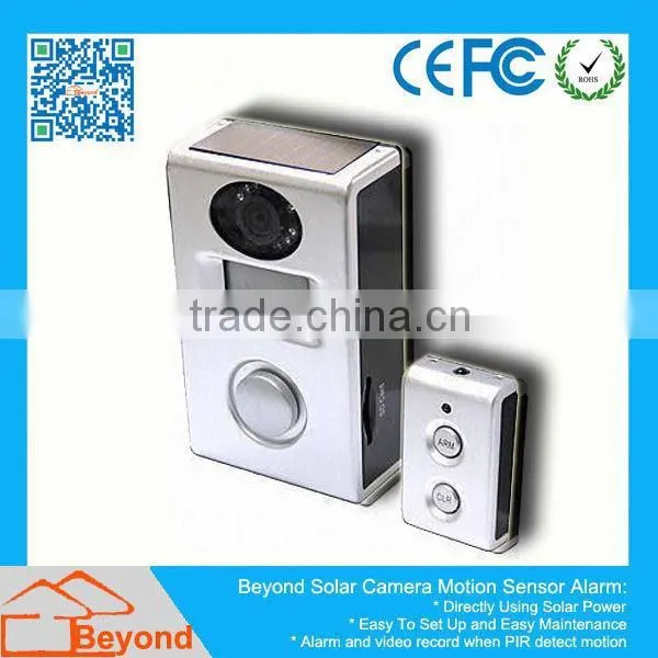 Wireless Video Recorder Solar Camera Alarm With Video Record and Solar Panel