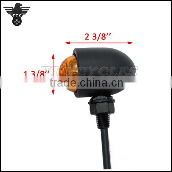 Amber Lens Aluminum Harley Custom Bike LED Indicator Turn Signals Quality Choice photo-6