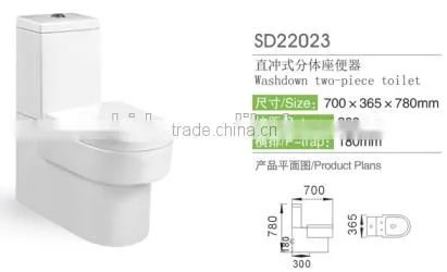 Newly Hot Sale Two Piece Toilet Equipment Bathroom Toilet Two Piece in Fashion Design photo-2