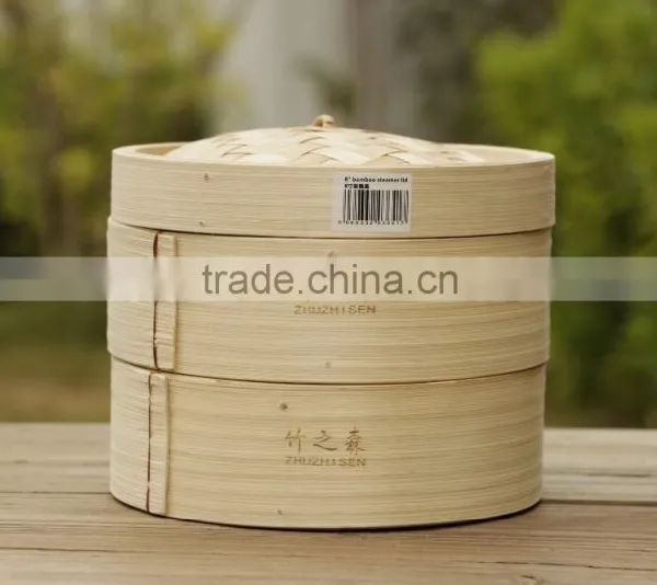 Traditional Round Bamboo Steamer for Cooking photo-5