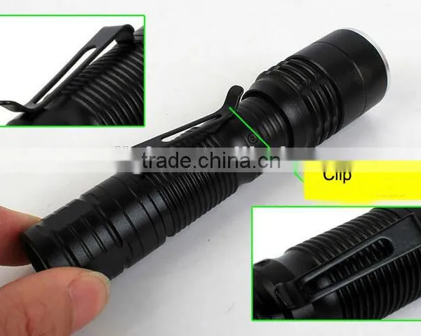 C81 Portable MINI LED Zoom Flashlight Torch With Pen Clip photo-6