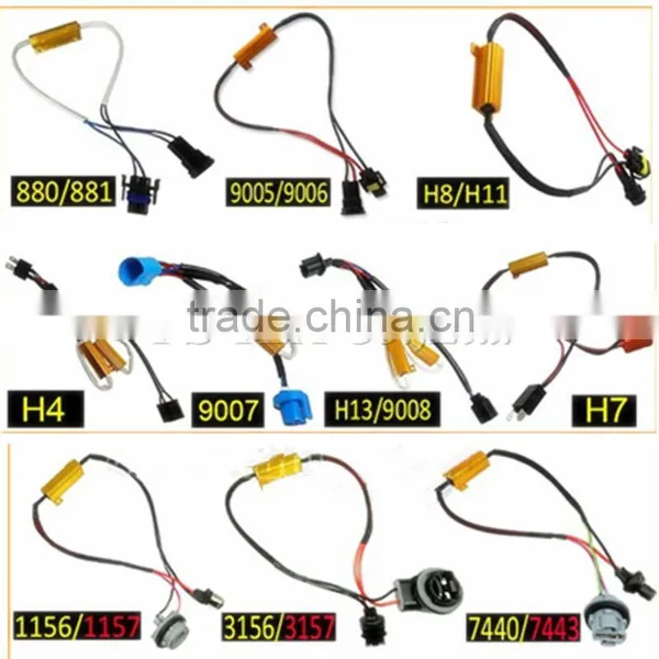880 881 9005 9006 9007 H4 H7 H8 H11 H13 1156 1157 3156 3157 7440 7443 No Error Load Resistor No Flickering Decoder for LED Light photo-2