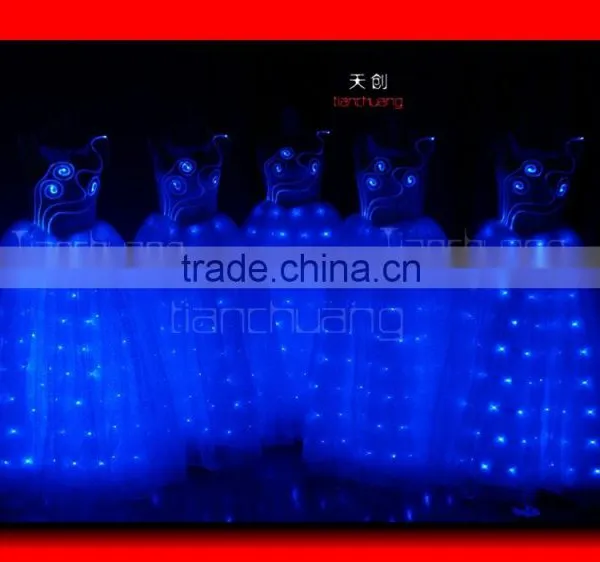 Remote Control Light Color Wedding Dresses, LED Light Ballerina Wedding Dresses