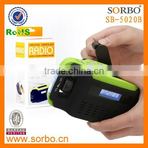 Solar Outdoor Emergency FM Radio Multi Band Flashlight Radio photo-4