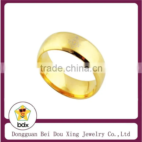 Fashion Jewelry 316l Stainless Steel Ring Wholesale Shiny Finish Stainless Steel Masonic Knights Templar Ring photo-2